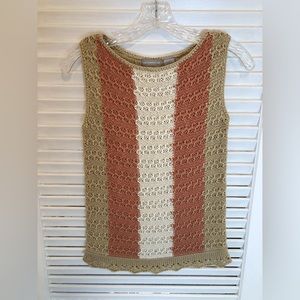 Vintage Liz Claiborne Collection crochet knit sleeveless top